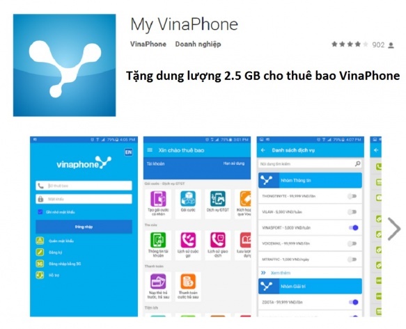 VinaPhone tặng 2.5 GB dữ liệu 3G khi cài đặt ứng dụng My VinaPhone