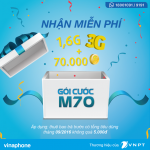 Vinaphone tặng gói M70 cho thuê bao thỏa mãn điều kiện
