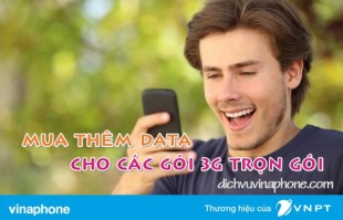 Mua thêm dung lượng cho các gói 3G Vinaphone trọn gói