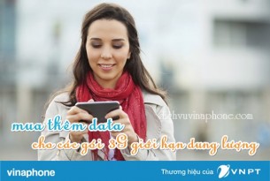 Mua thêm data cho các gói 3G Vinaphone giới hạn dung lượng