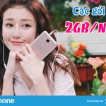 các gói cước 4G Vinaphone có mức ưu đãi data 2GB/ngày.