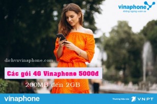 Đăng ký các gói 4G Vinaphone 5000đ