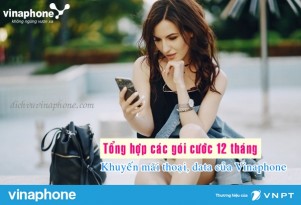 Các gói cước 12 tháng khuyến mãi gọi, data của Vinaphone