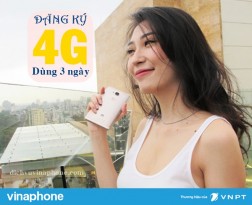 Các gói 4G dùng 3 ngày Vinaphone