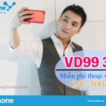 Đăng ký gói VD99 3T mạng Vinaphone