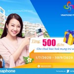 Tặng 500 điểm VinaPhone Plus cho thuê bao hoà mạng trả sau đến 30/9/2020