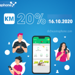 Chương trình khuyến mãi 20% thẻ nạp Vinaphone ngày 16/10/2020