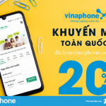 Vinaphone khuyến mãi 20% thẻ nạp ngày vàng 11/12/2020