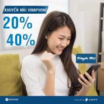 Vinaphone khuyến mãi tặng 20% đến 40% giá trị thẻ nạp ngày 17/8/2021
