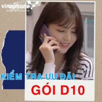 Hướng dẫn tra cứu ưu đãi gói D10 Vinaphone nhanh nhất