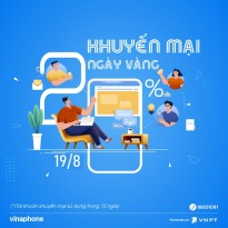 Khuyến mãi VinaPhone 20% giá trị thẻ nạp ngày vàng 17/9/2021