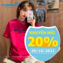 Khuyến mãi VinaPhone ngày vàng 20% toàn quốc 29/10/2021