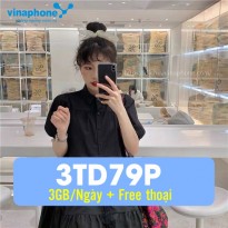 Gói cước 3TD79P VinaPhone tặng 270GB, Free gọi 3 tháng