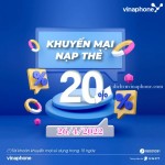 VinaPhone tặng 20% thẻ nạp cục bộ ngày 26/4/2022