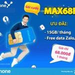 Cách đăng ký gói cước MAX68F VinaPhone 15GB, Free Zalo, Vieon, NhacCuaTui