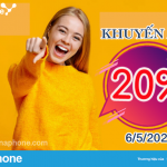 Vinaphone khuyến mãi 20% thẻ nạp ngày vàng 6/5/2022