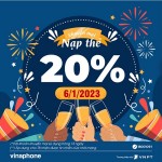 Vinaphone khuyến mãi 20% giá trị thẻ nạp ngày 6/1/2023
